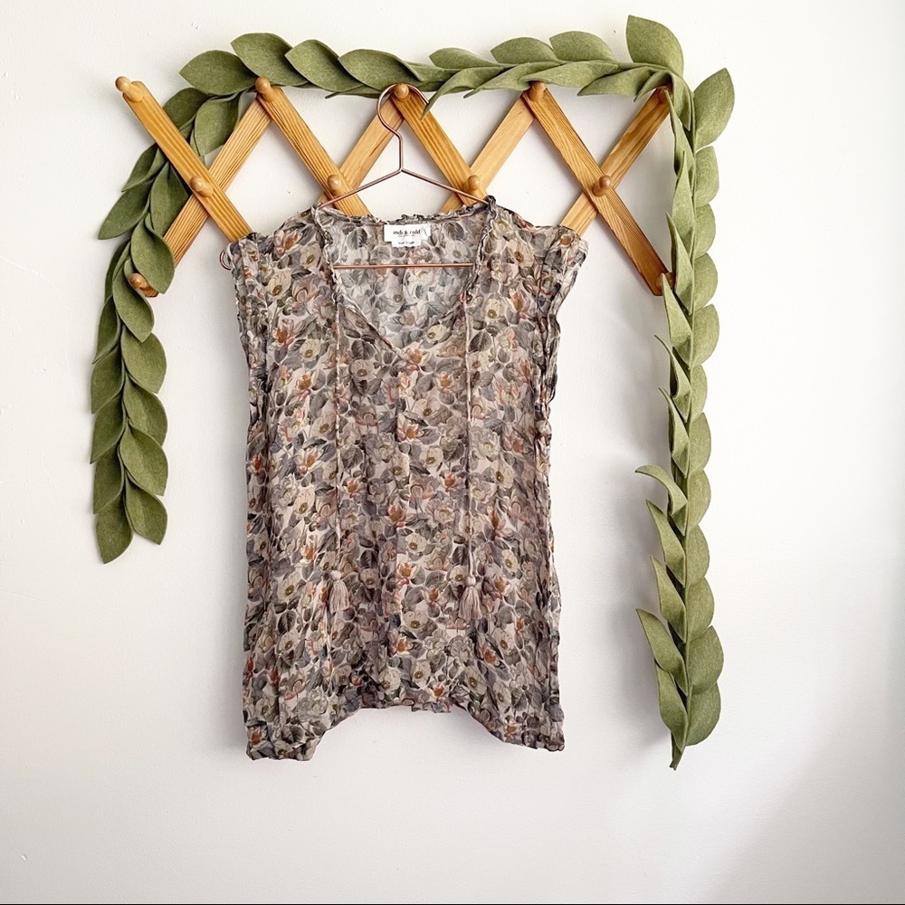 Indi & Cold Floral Chiffon Blouse